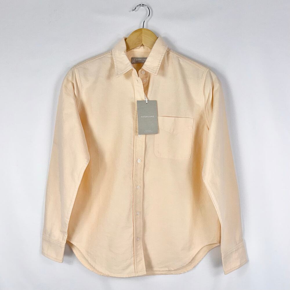 NWT Everlane The Relaxed Oxford Organic Shirt Women's Size 0 Apricot